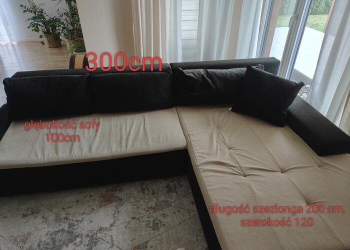 Grajewo ogłoszenia: Sprzedam narożnik, wymiary na zdjęciu. Funkcja spania.